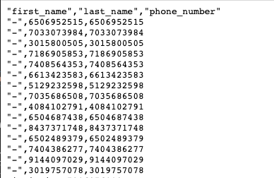 CSV Results CSV Results
