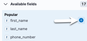 Selecting Fields to Display Selecting Fields to Display